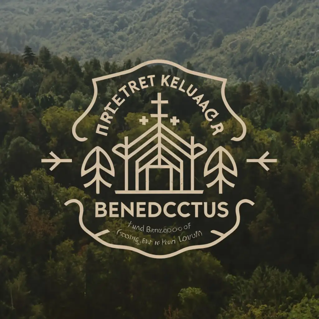 a logo design,with the text "RETRET KELUARGA BENEDICTUS", main symbol:Family
Retreat
Catholic,complex,be used in Events industry,clear background