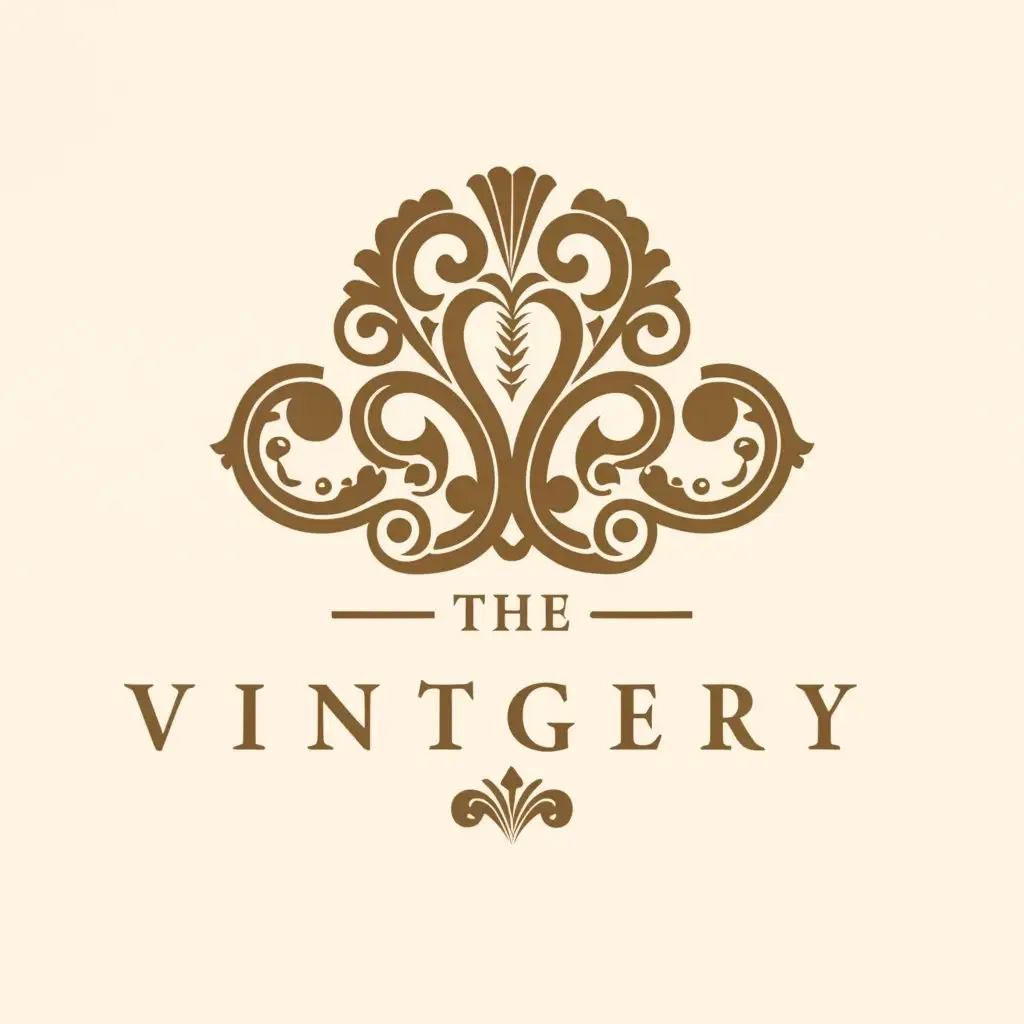 LOGO-Design-For-The-Vintagery-Elegant-Text-with-Intricate-Patterns-on-Clear-Background