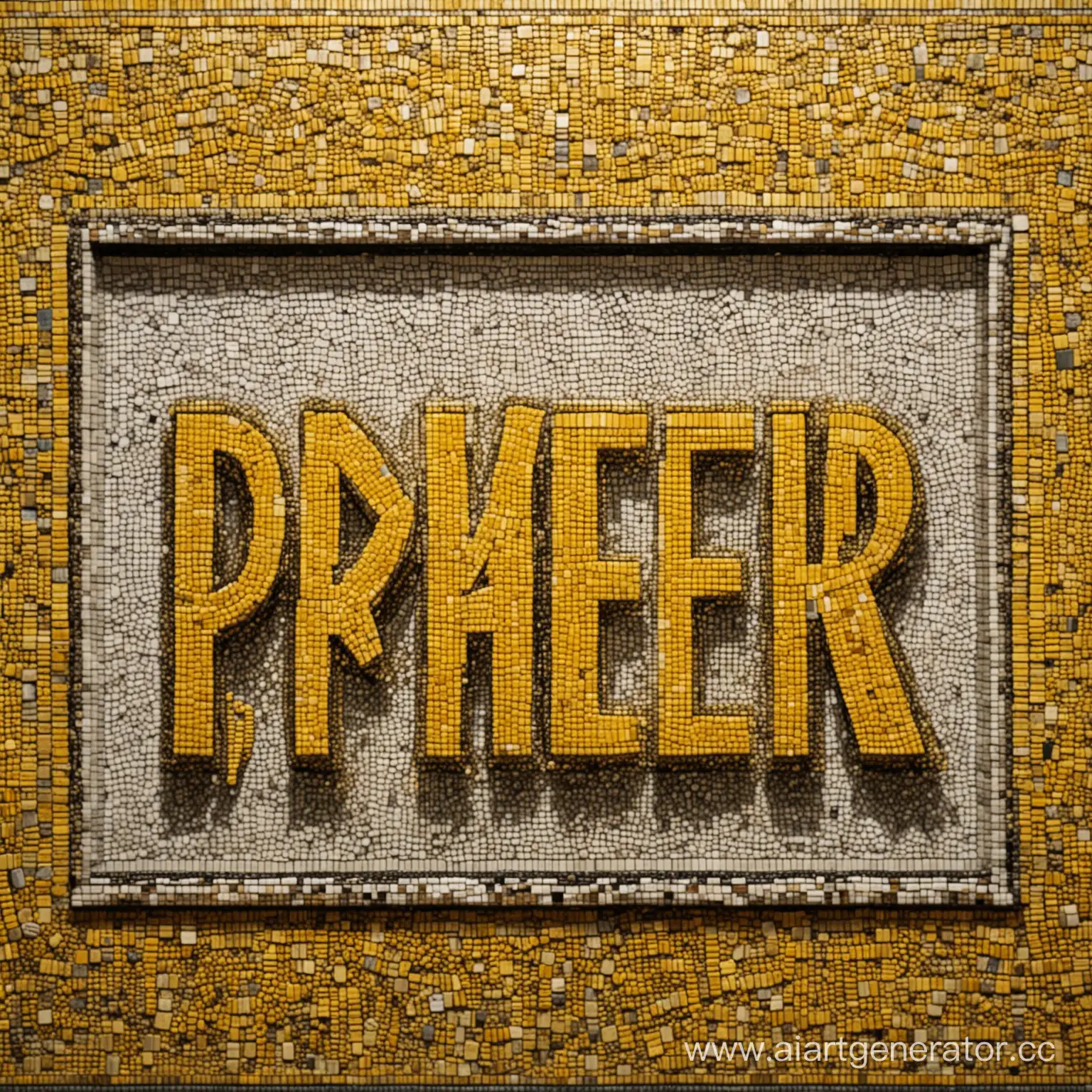 Vibrant-Mosaic-Art-Yellow-Word-Premier-Depiction