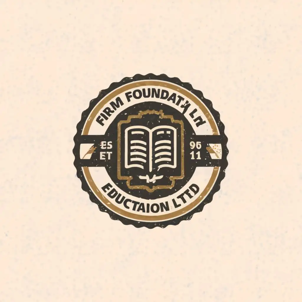 logo, SchoolBadge, with the text "Firm Foundaton Ltd", typography, be used in Education industry