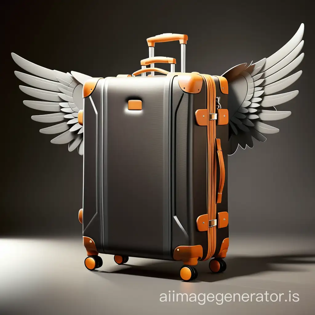 The highest quality
Modern suitcase with two wings in flight