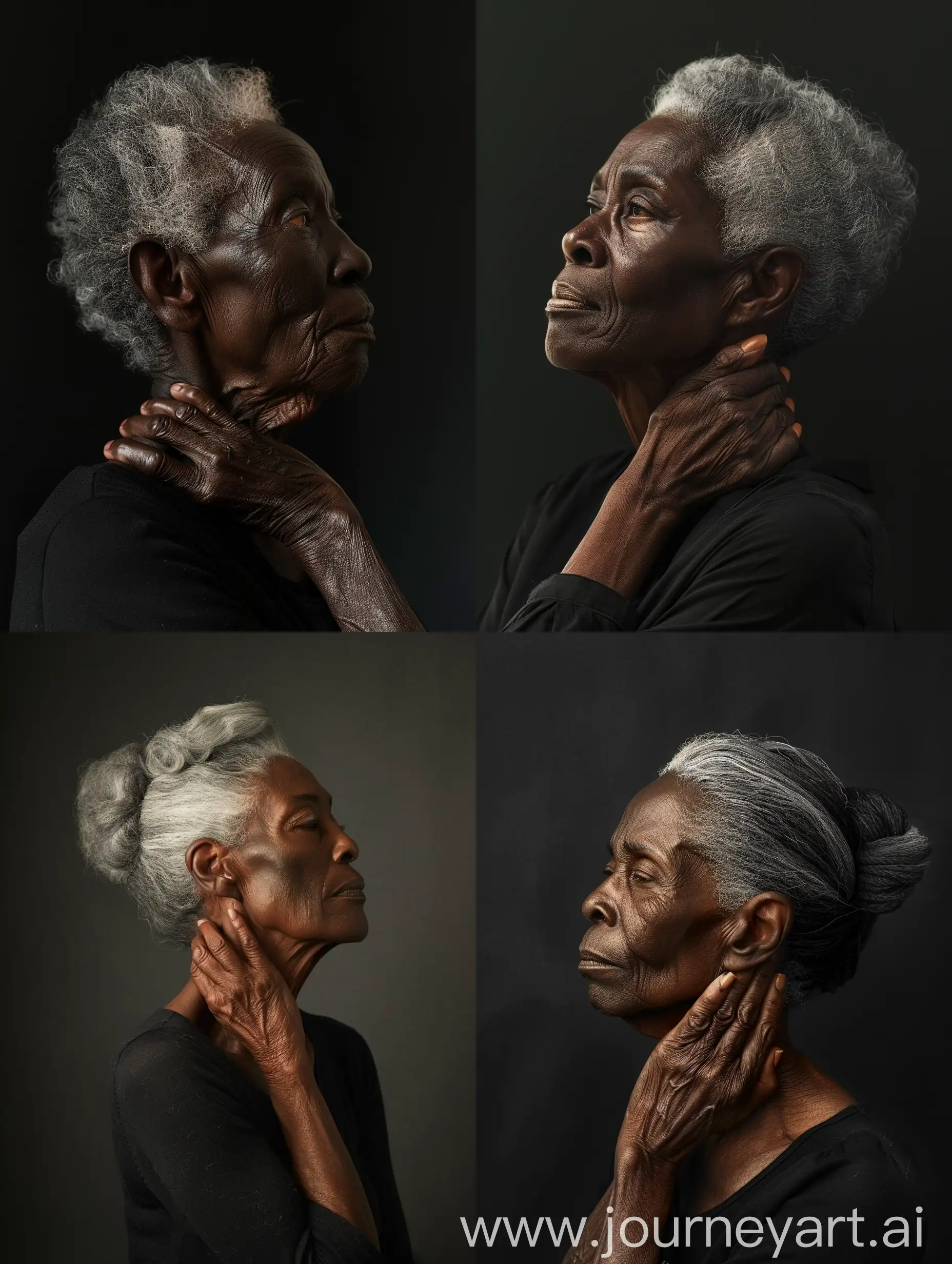 Elegant-68YearOld-African-Woman-in-Reflective-Side-Profile-Portrait