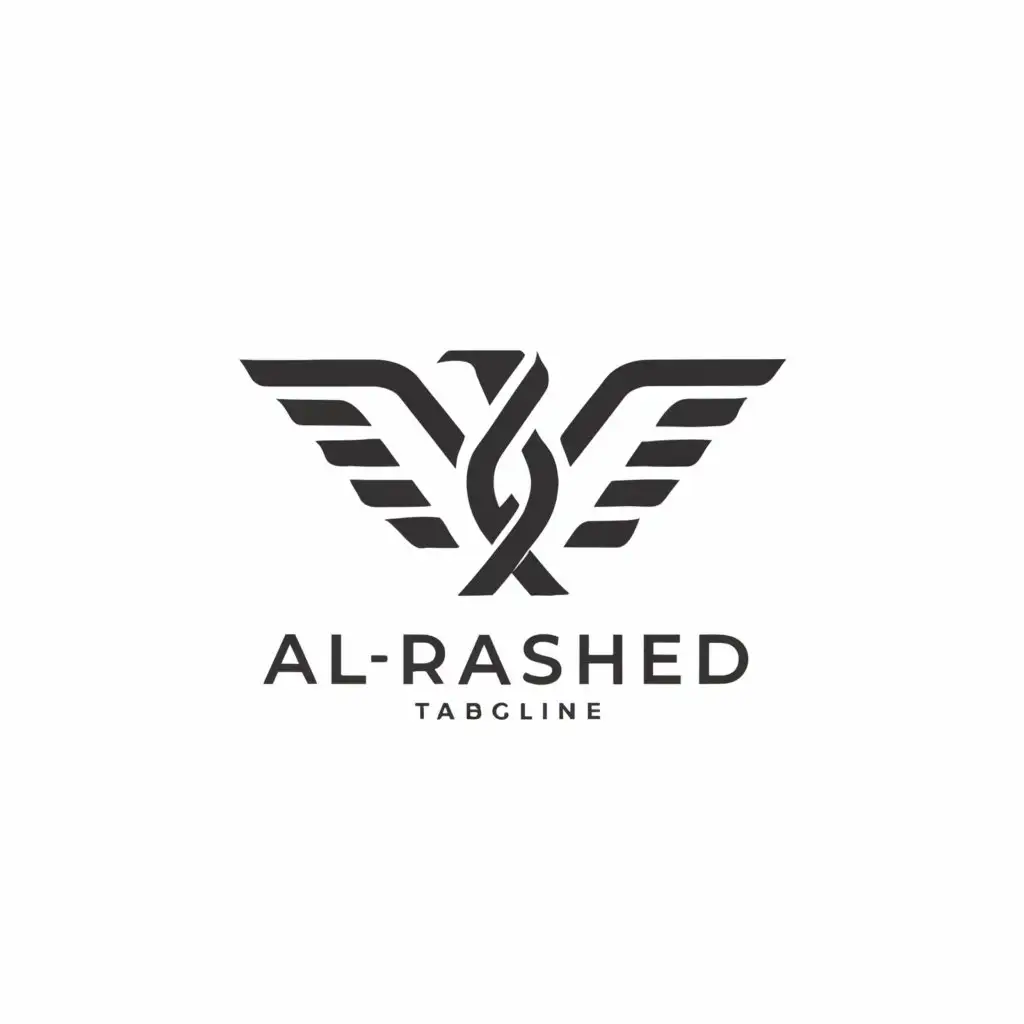 a logo design,with the text "AL-Rashed", main symbol:plane,Moderate,clear background
