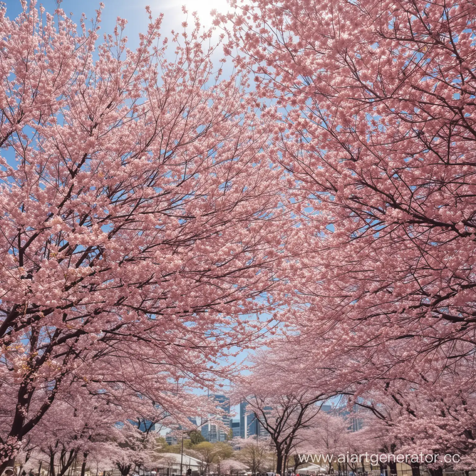 Sunny-Day-in-Japan-Sakura-Petals-Adorn-City-Streets