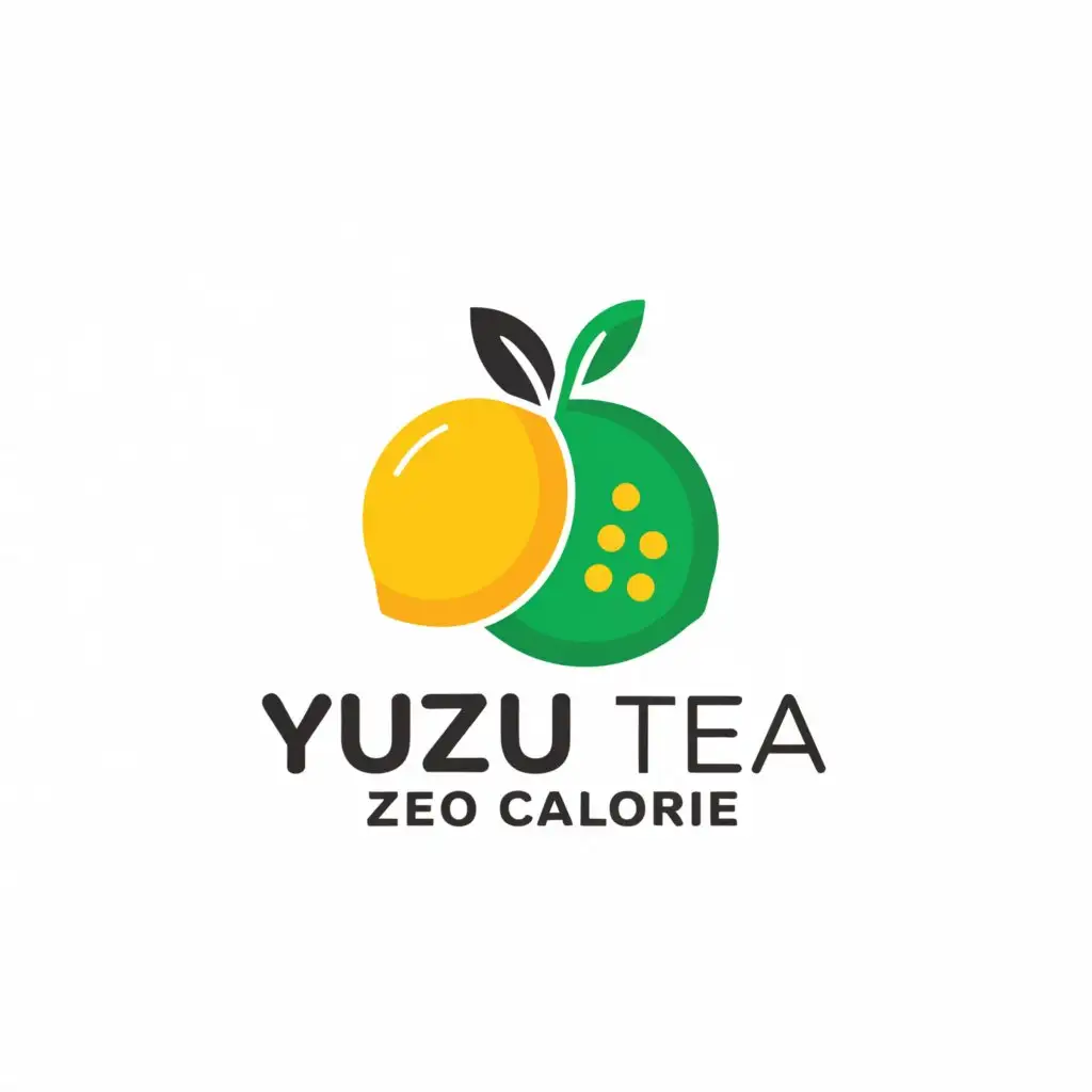 a logo design,with the text "yuzu tea zero calorie", main symbol:yuze,Moderate,clear background