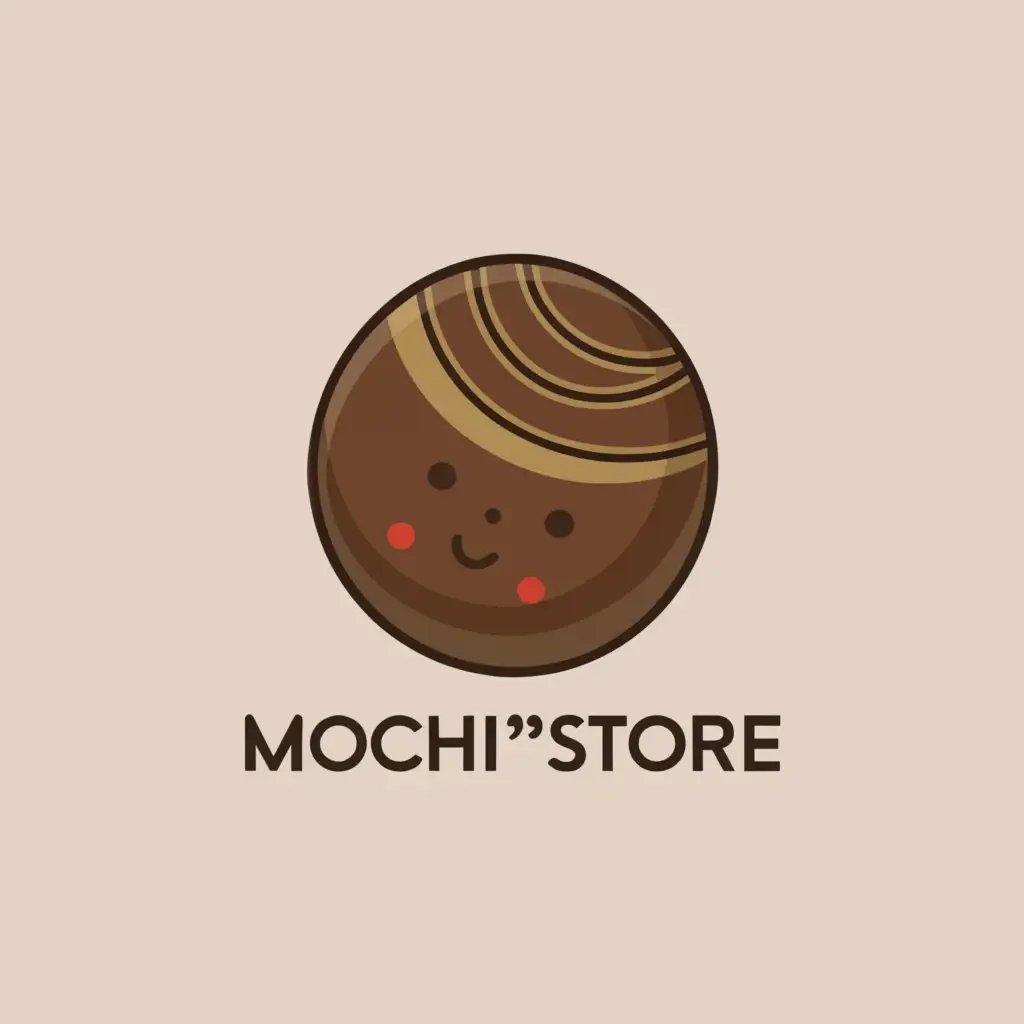 LOGO-Design-For-Mochistore-Simple-Elegance-with-Japanese-Cultural-Elements-in-Brown-Black-White-and-Red