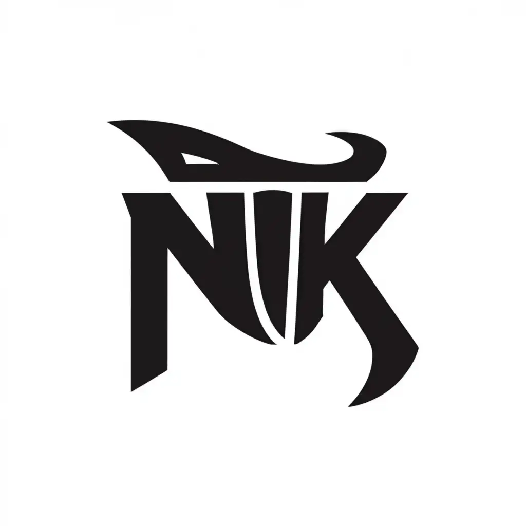 a logo design,with the text "NIK", main symbol:NINJA MASK,Minimalistic,clear background