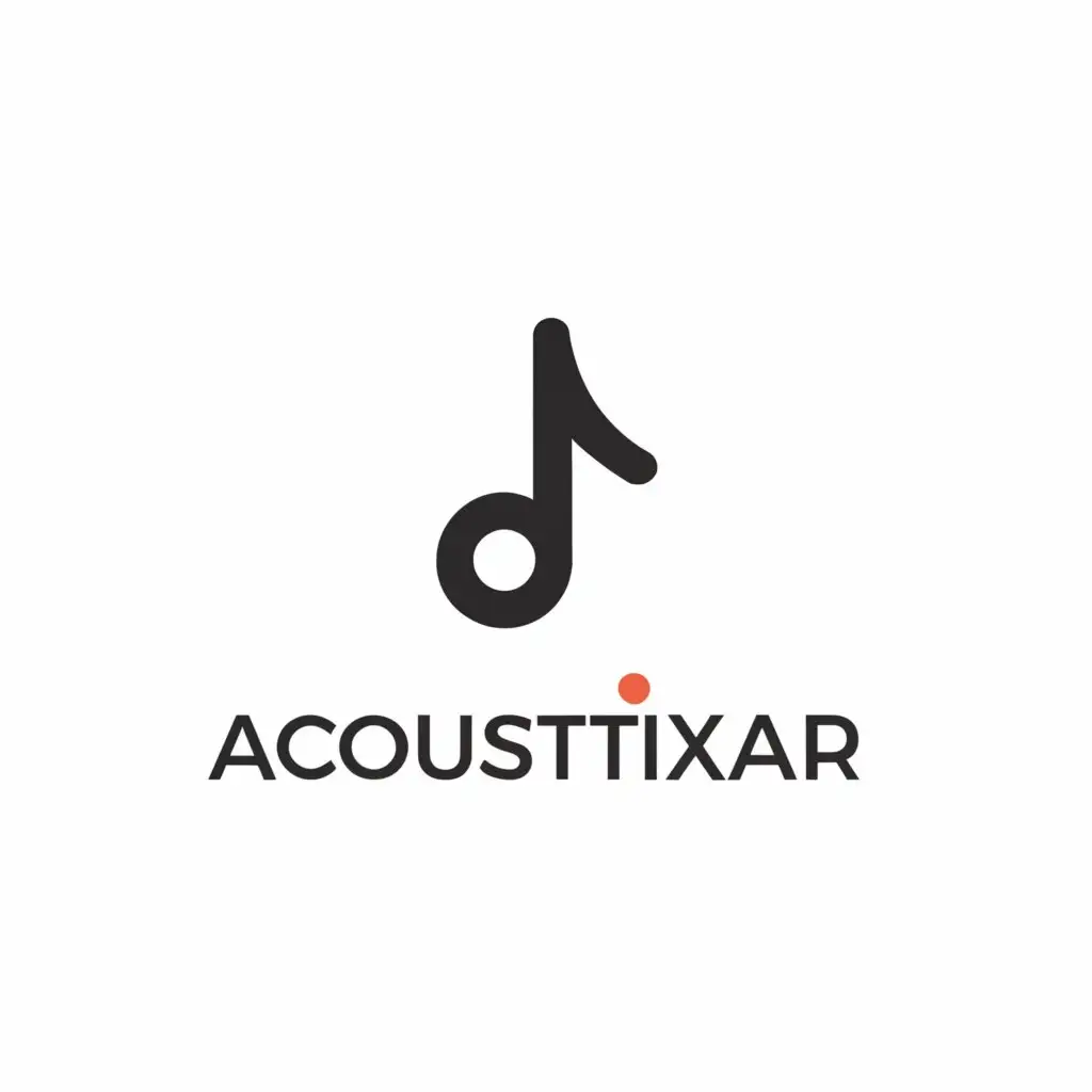 a logo design,with the text "Acoustixar", main symbol:Music production,Moderate,be used in Entertainment industry,clear background