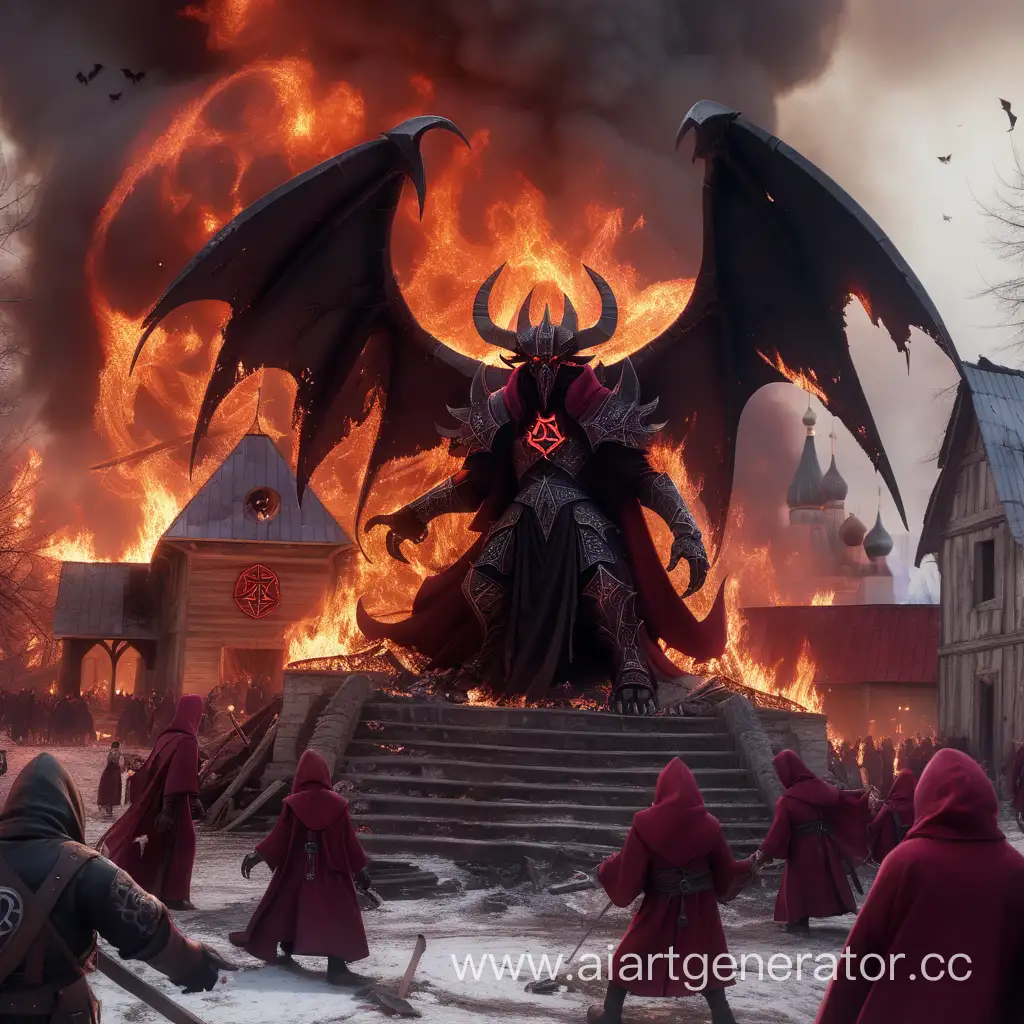 Infernal-Confrontation-Fiery-Archdemon-Amidst-Ruins-and-Fallen-Cultists