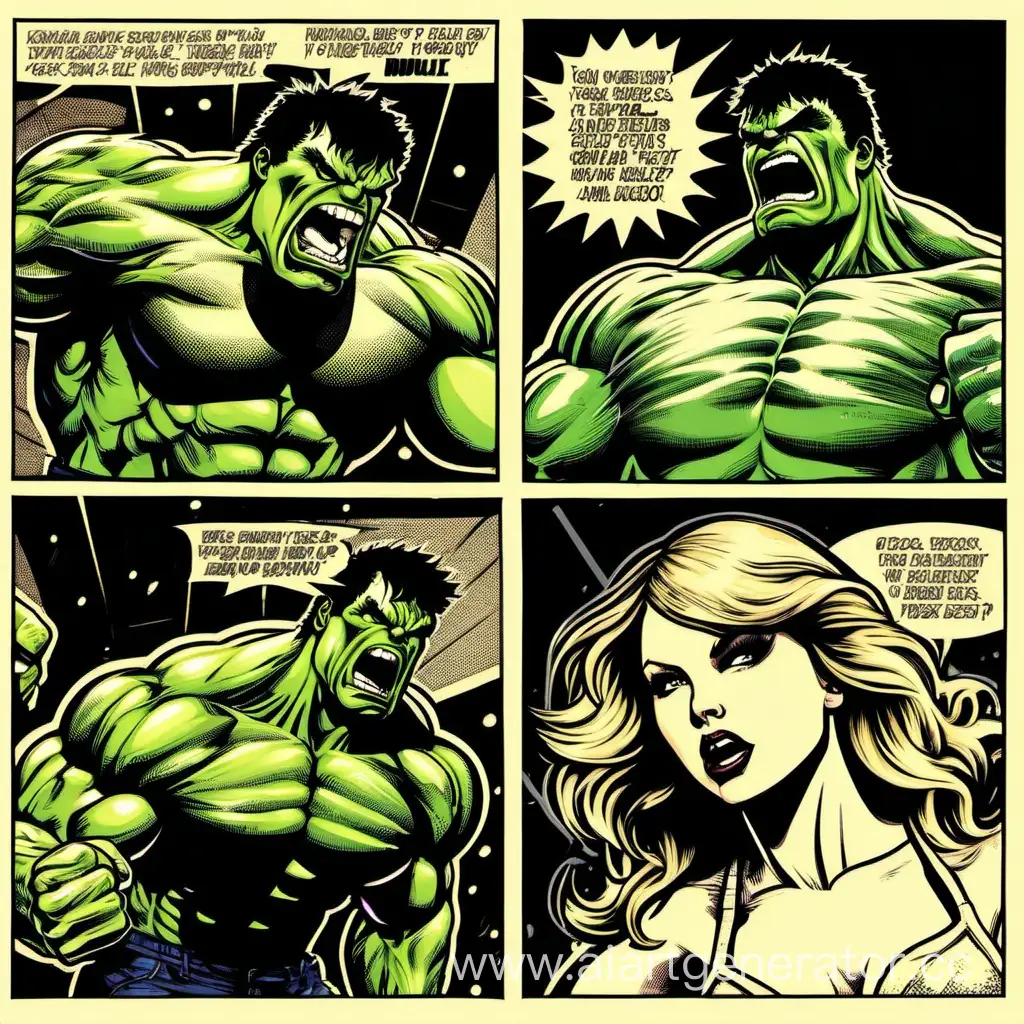 very sexy  Taylor Swift knock out punches
vs Hulk in disco 

