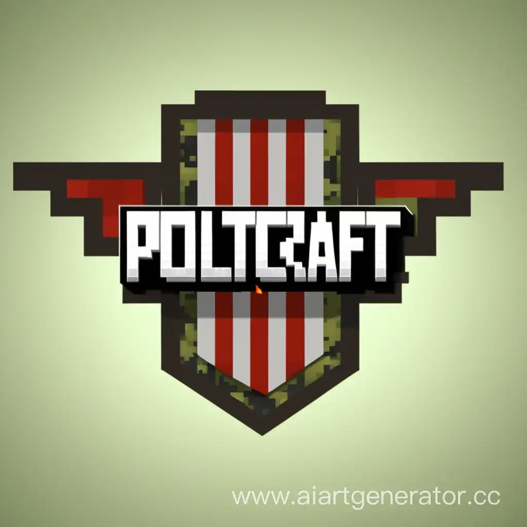 логотип для военно-политического сервера майнкрафт PolitCraft