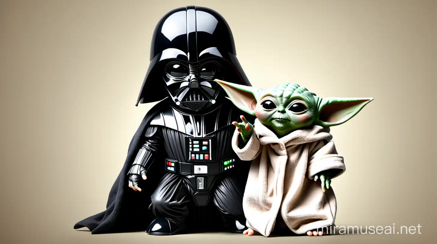 Darth Vader and Giant Baby Yoda Galactic Encounter