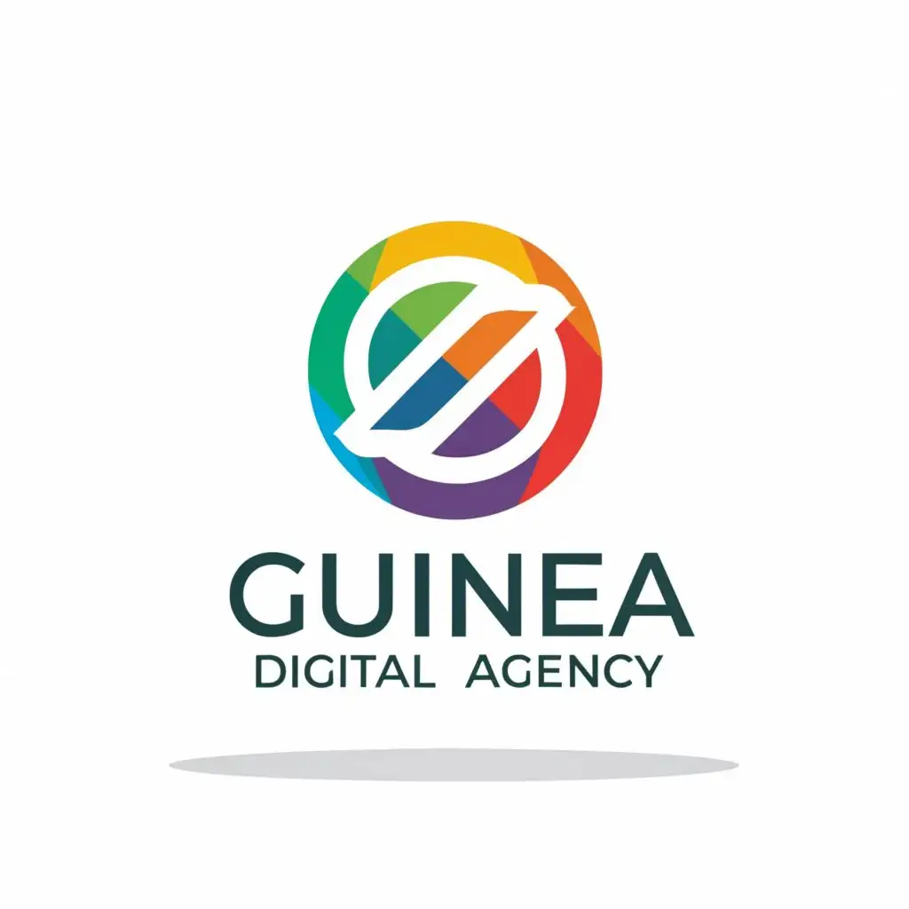 a logo design,with the text "Guinea Digital Agency", main symbol:Cercle,Moderate,clear background