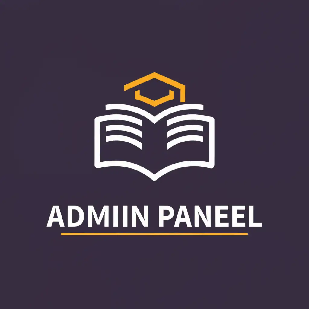 a logo design,with the text "Admin Panel", main symbol:Education,Moderate,clear background