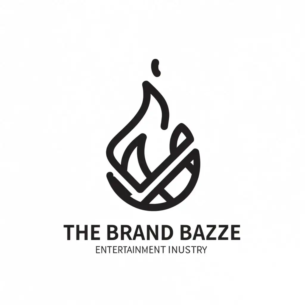 LOGO-Design-for-The-Brand-Blaze-Bold-Black-and-White-Fire-Icon-for-Entertainment-Industry