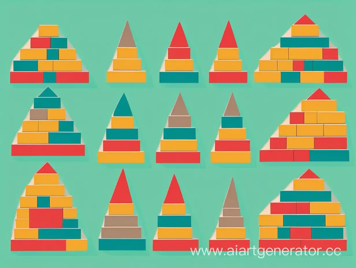 картинка детских кубиков на белом фоне
в стиле флат
кубики стоят в форме пирамиды