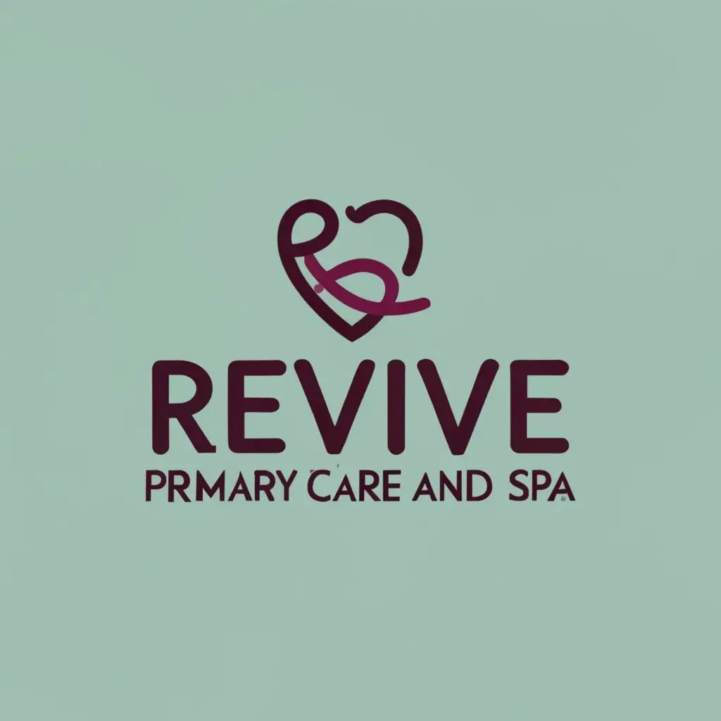 logo, medical cross, with the text "Revive Primary Care and Med Spa", typography, be used in Beauty Spa industry