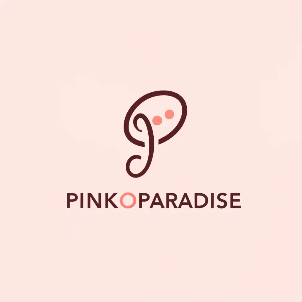 LOGO-Design-for-Pinkoparadise-Elegant-Cosmetics-Symbol-for-Beauty-Spa-Industry