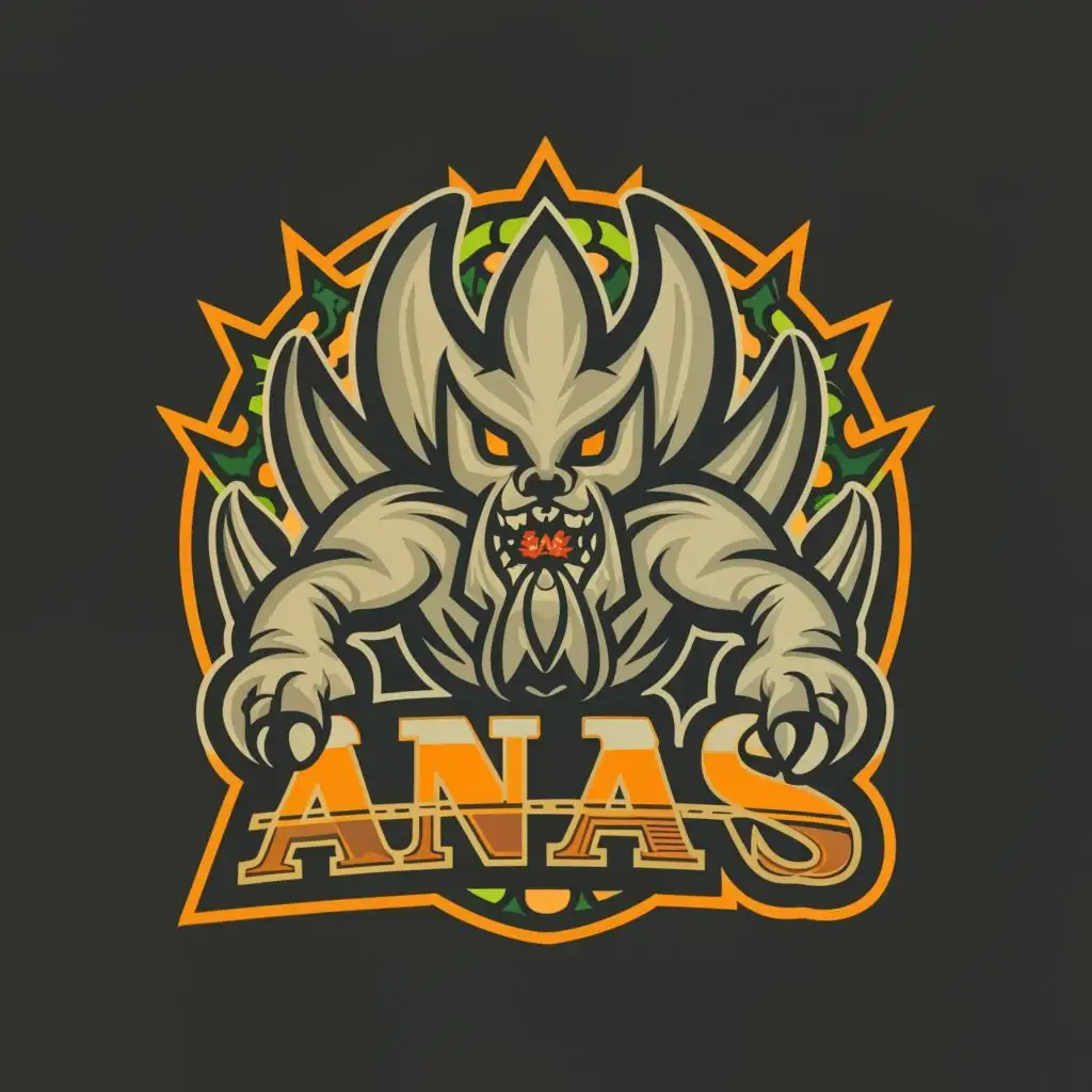 LOGO-Design-For-ANAS-Bold-Monster-Symbolizing-Strength-and-Protection-in-Animals-Pets-Industry
