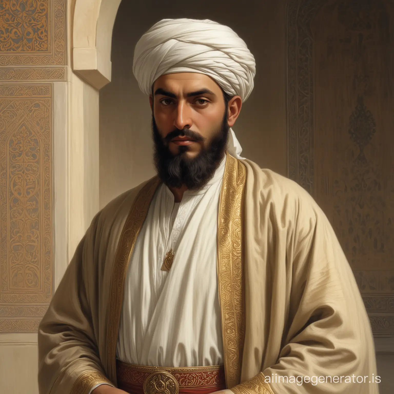 An  Edmund Blair Leighton portrait of the omayyad caliph Muhammad of Córdoba