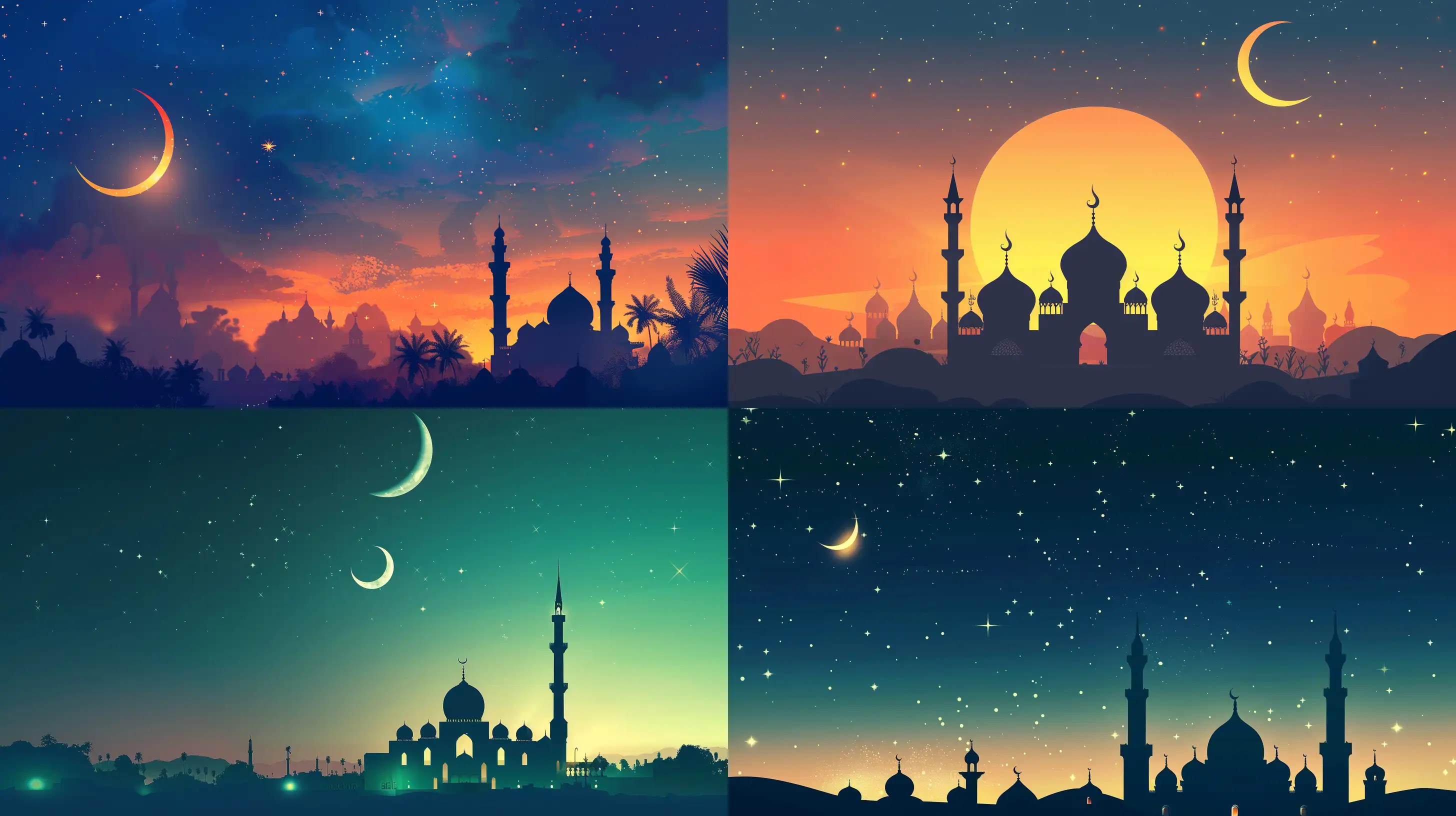 ِMinimal Ramadhan wallpaper --ar 16:9