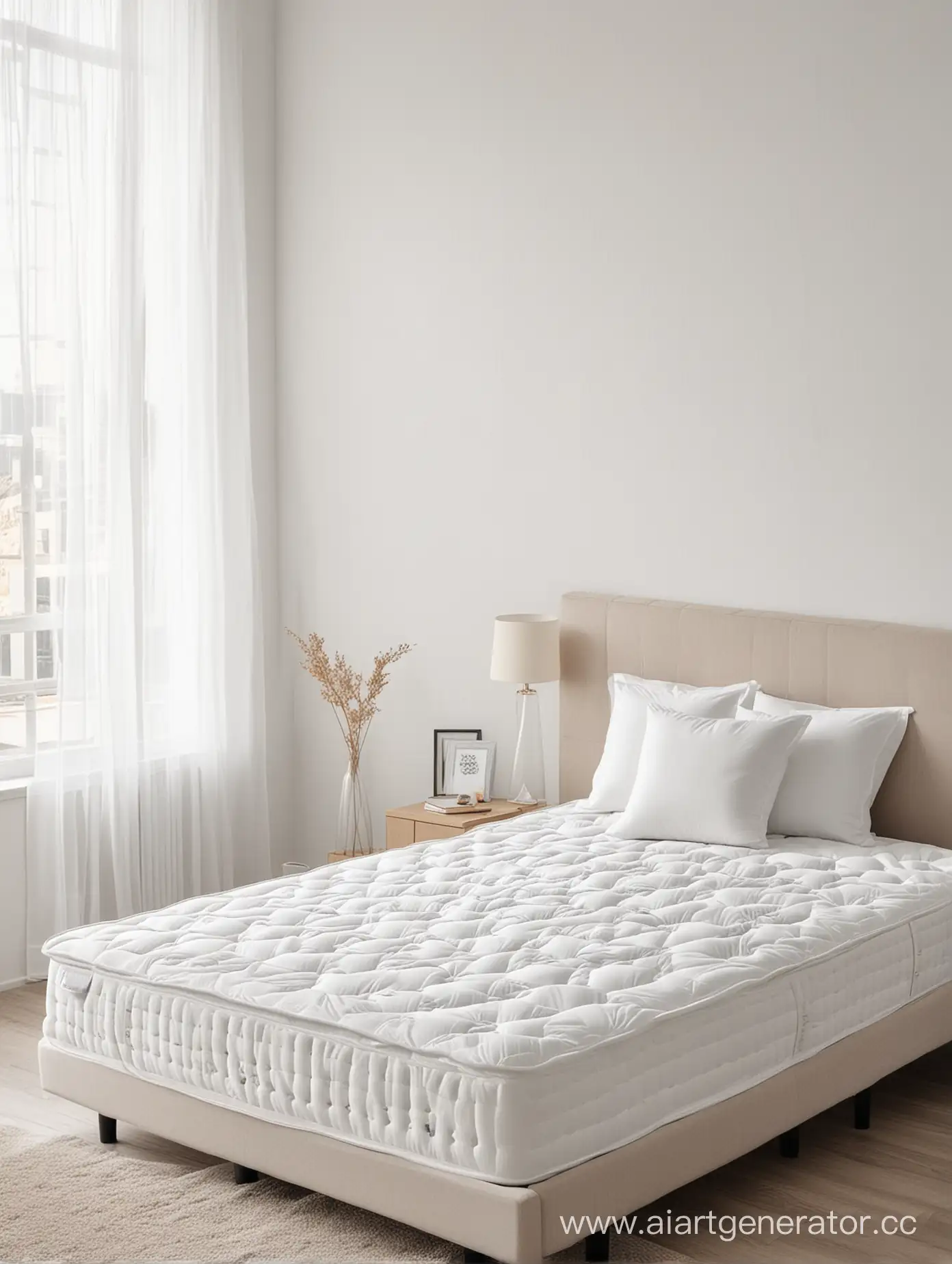 Bright-Room-with-White-Mattress-on-Bed