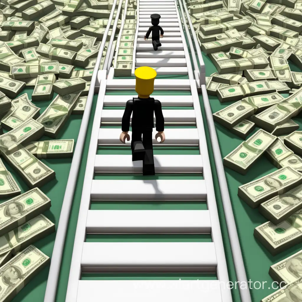 Roblox-Man-Climbing-Money-Ladder-with-Wealth