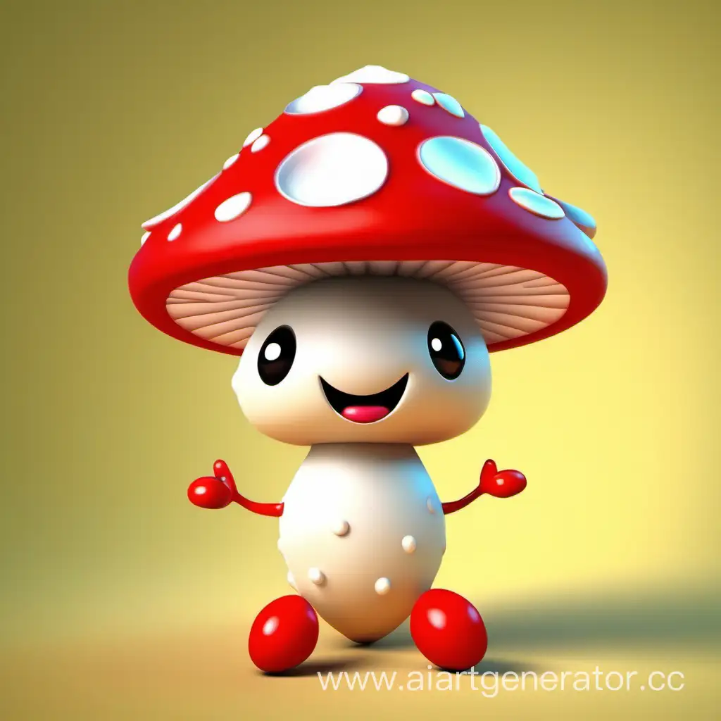 Cheerful-3D-Cartoon-Fly-Agaric-Bathed-in-Warm-Light