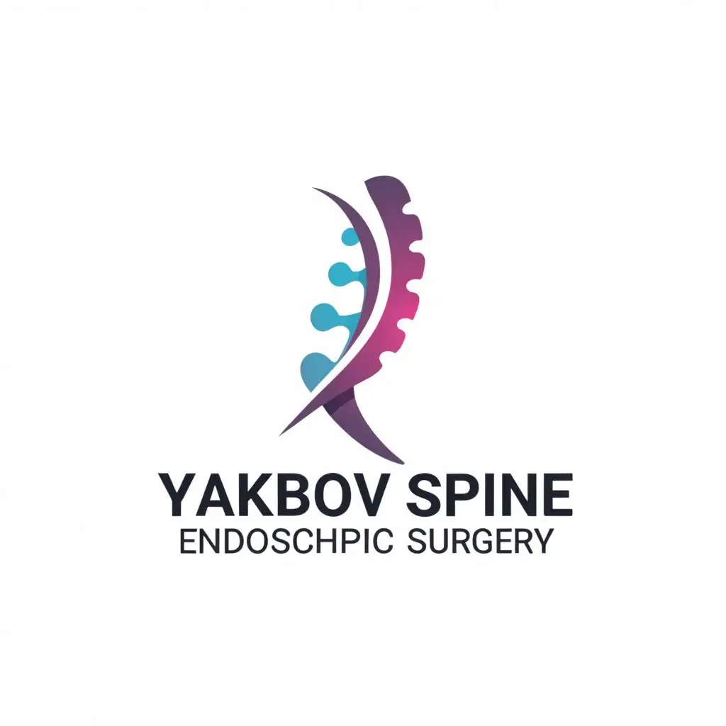 a logo design,with the text "Yakubov Spine Endoscopic Surgery", main symbol:spine,Moderate,be used in Medical Dental industry,clear background