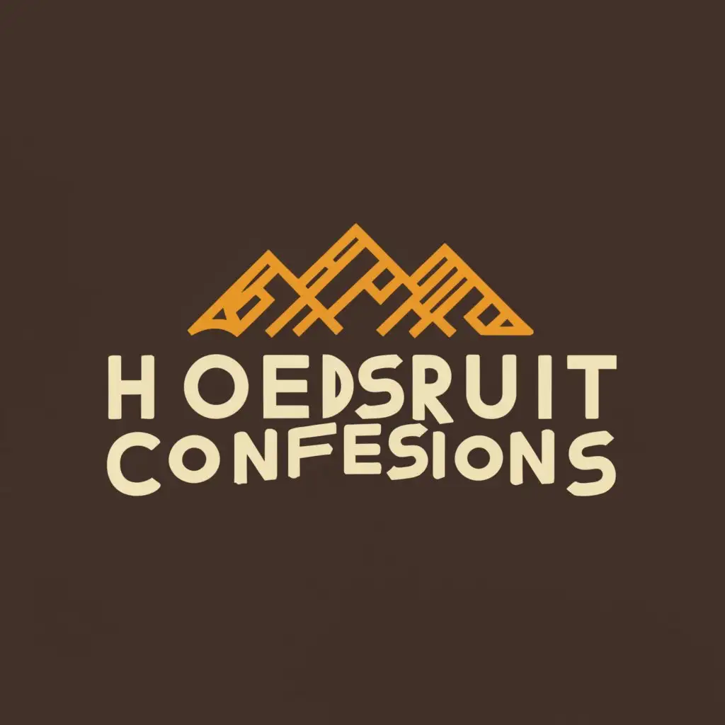 a logo design,with the text "Hoedspruit Confessions", main symbol:Background mountain and 3 ward hogs,Moderate,be used in Animals Pets industry,clear background