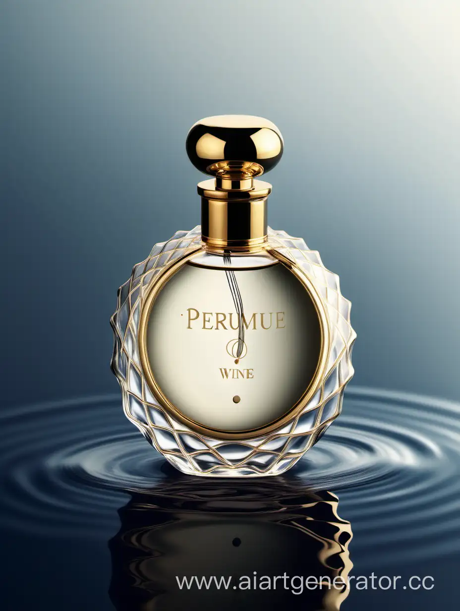 Luxurious-WaterShaped-Perfume-Bottle-with-Gold-Cap