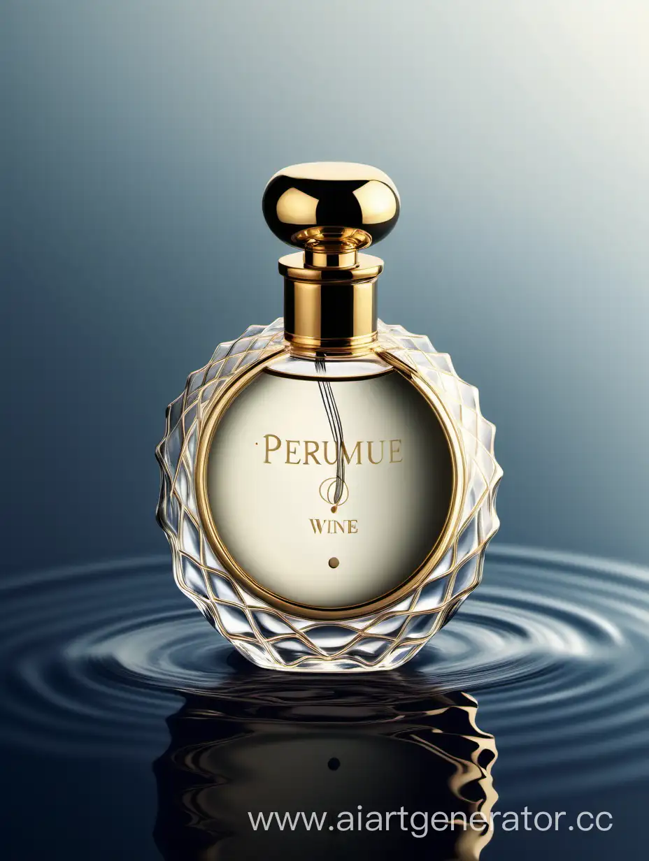 PERFUME
bottle in the shape on the water. Adding to the beautiful shape, luxury gold cap is accompanied by the branding of the wine. Simple and beautiful,