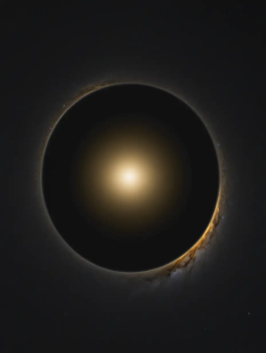 thin half big halo of warm light in black universe