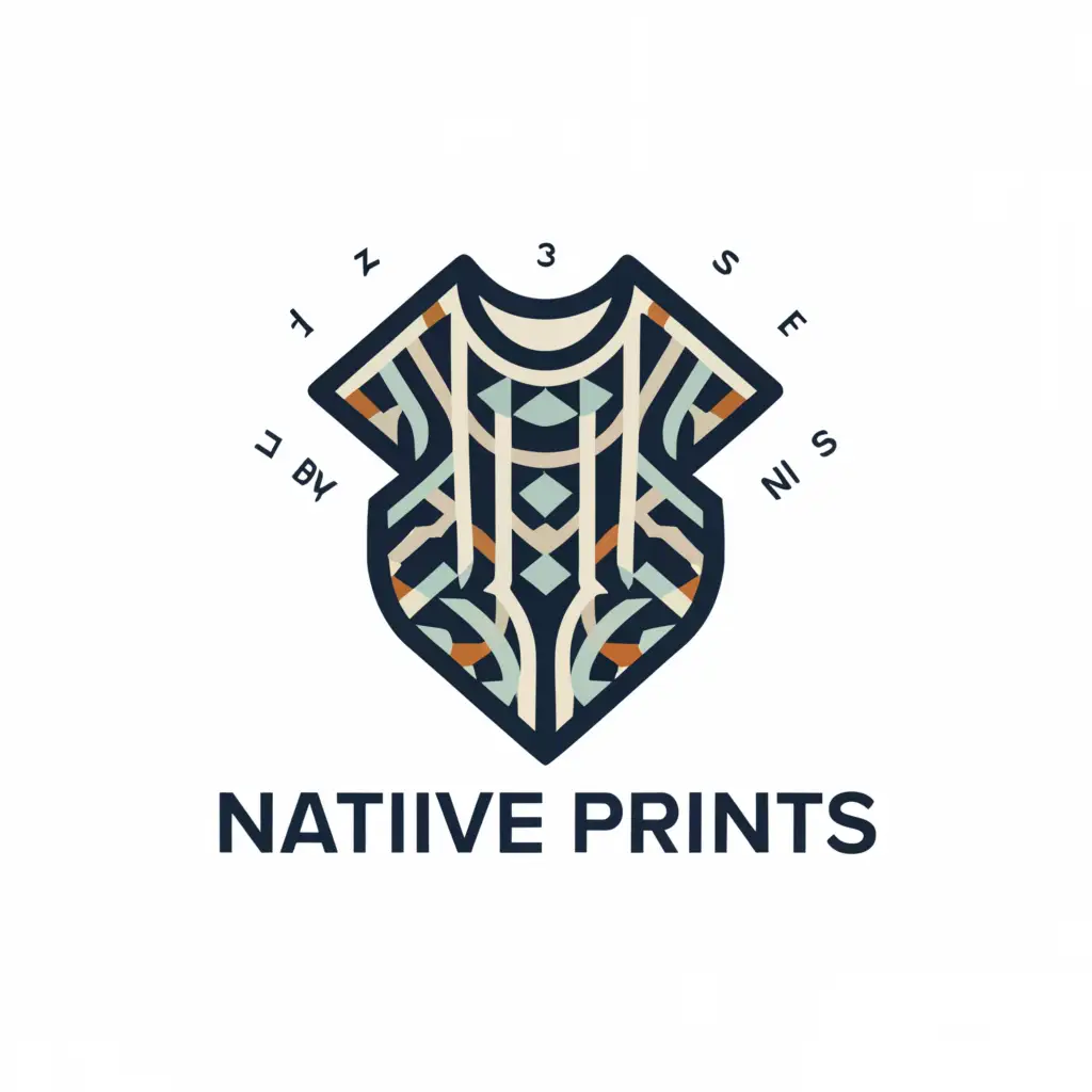 a logo design,with the text "native prints", main symbol:t shirt ,Moderate,clear background