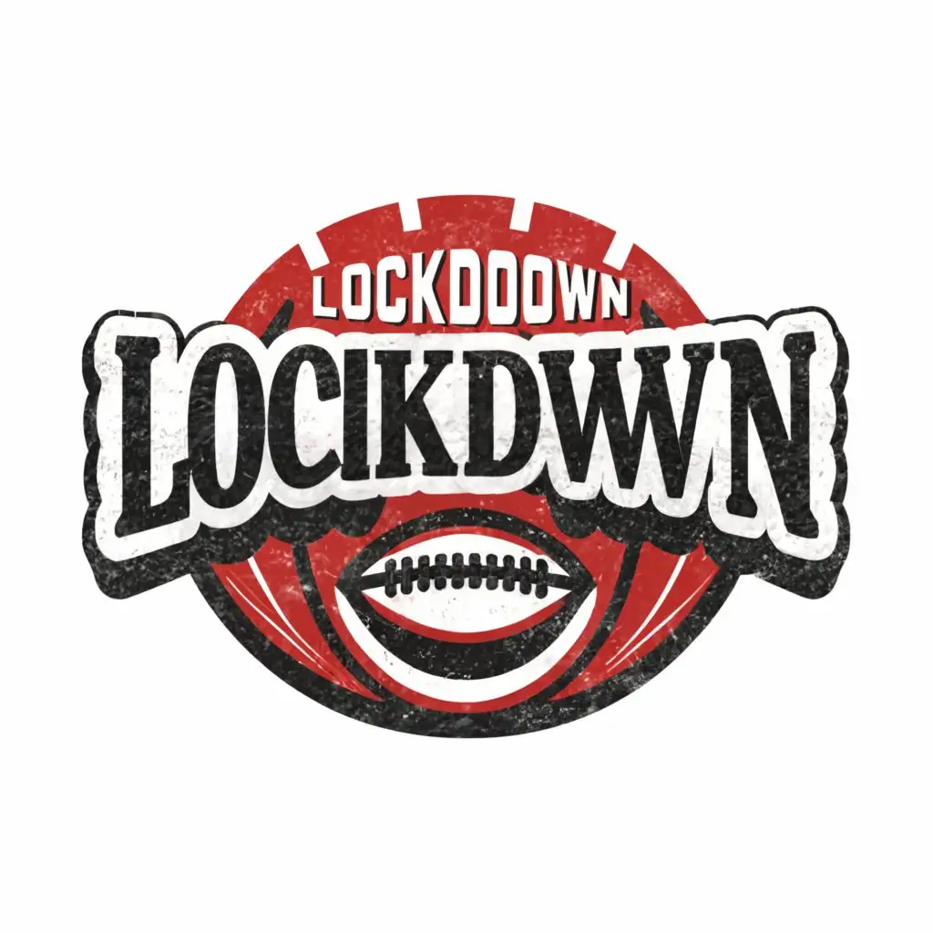a logo design,with the text 'Lockdown Academy', main symbol:Football,Moderate, be used in Sports Fitness industry,clear background