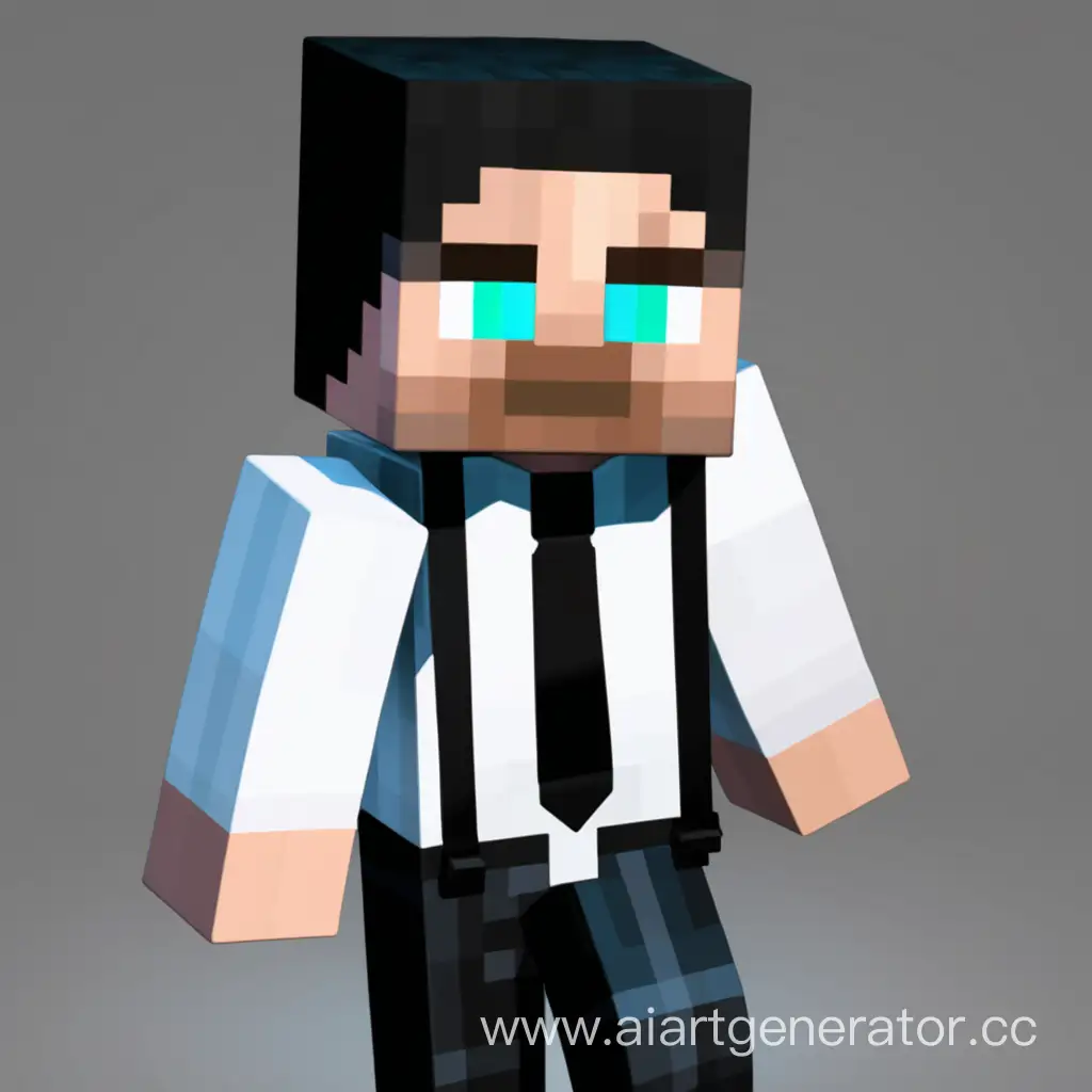 Elegantly-Posed-Minecraft-Character-in-Stylish-Monochrome-Attire