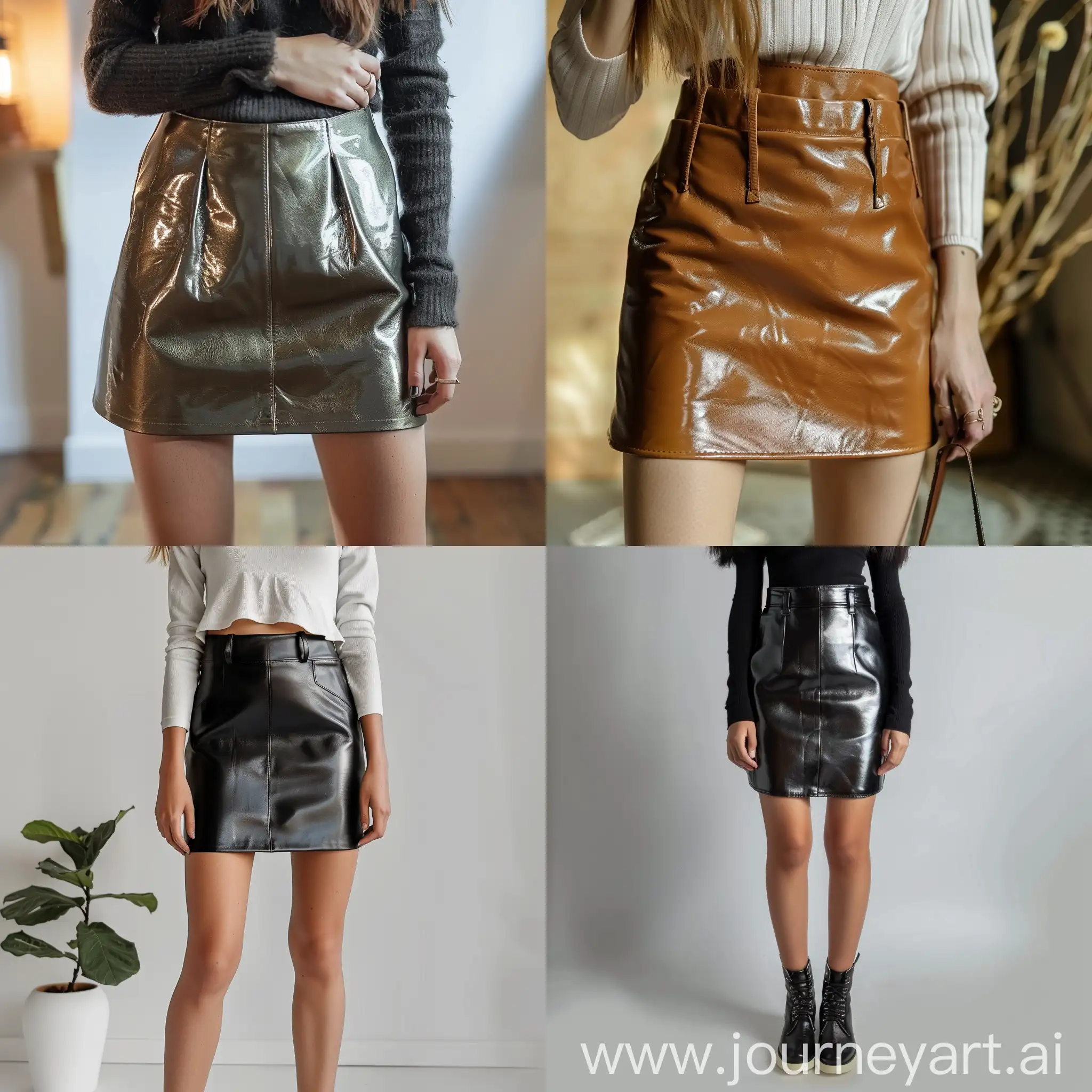 Fashionable-Leather-Skirt-on-Display