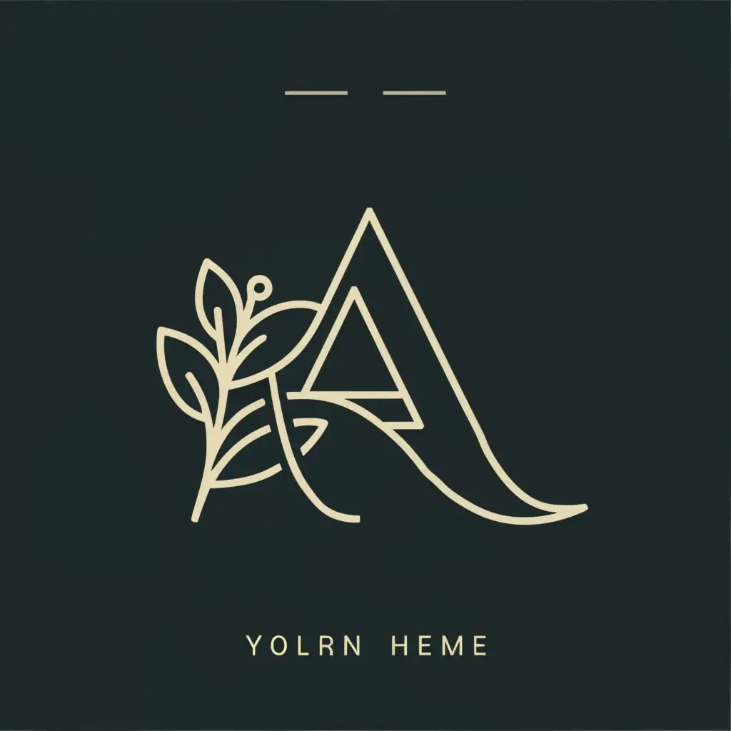LOGO-Design-For-A-Elegant-Typography-with-A-and-Gum-Leaf-for-Home-and-Family-Industry