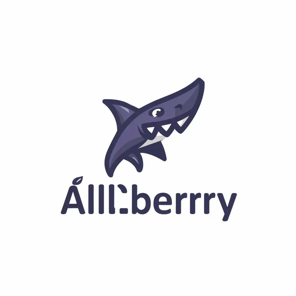 a logo design,with the text "AllBerry", main symbol:shark,Moderate,be used in Retail industry,clear background