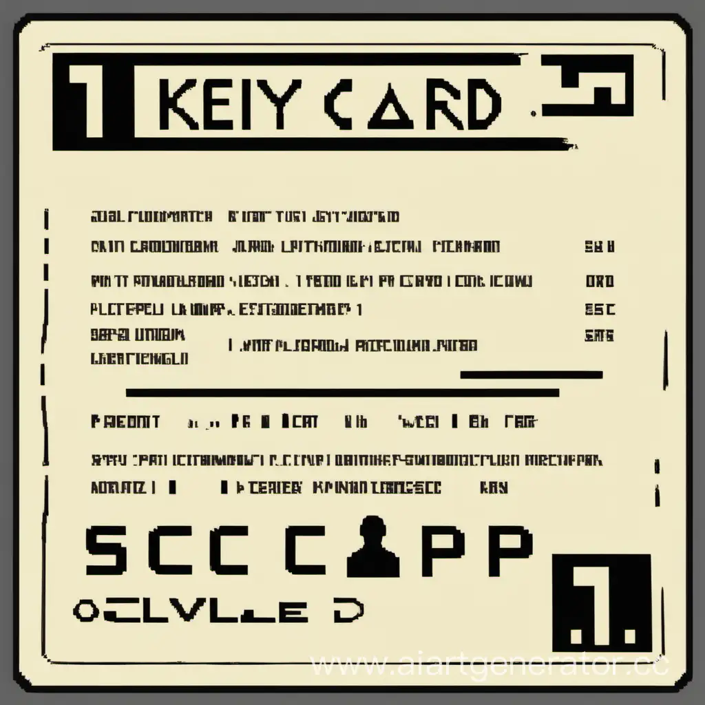 Сделай ключ карту Lvl 1 по типу из фонда SCP  но в стиле СССР без фона только карта