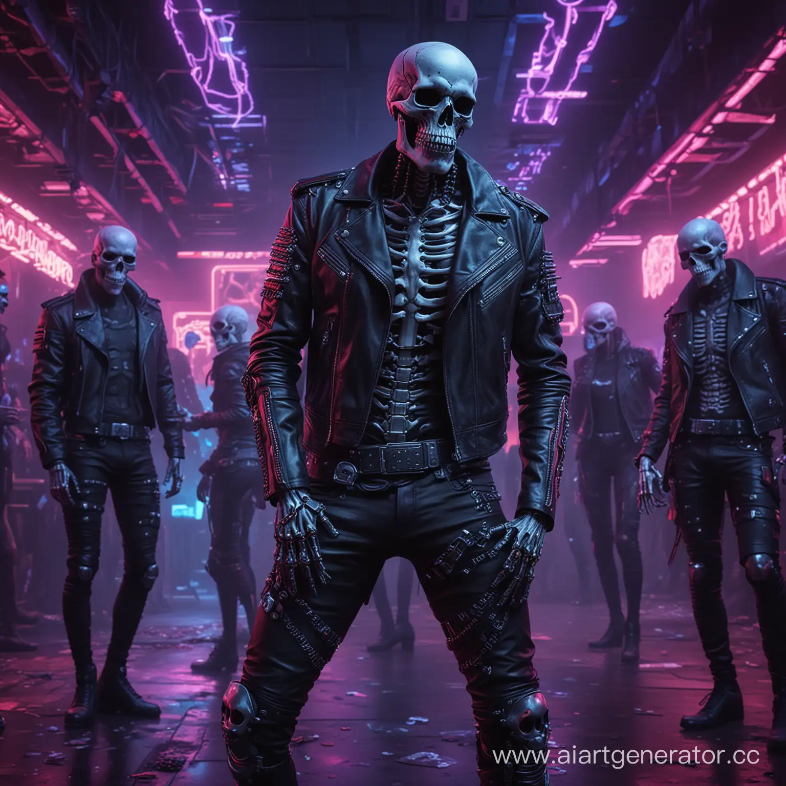 Cyberpunk-Skeletons-Dancing-in-Neon-Club