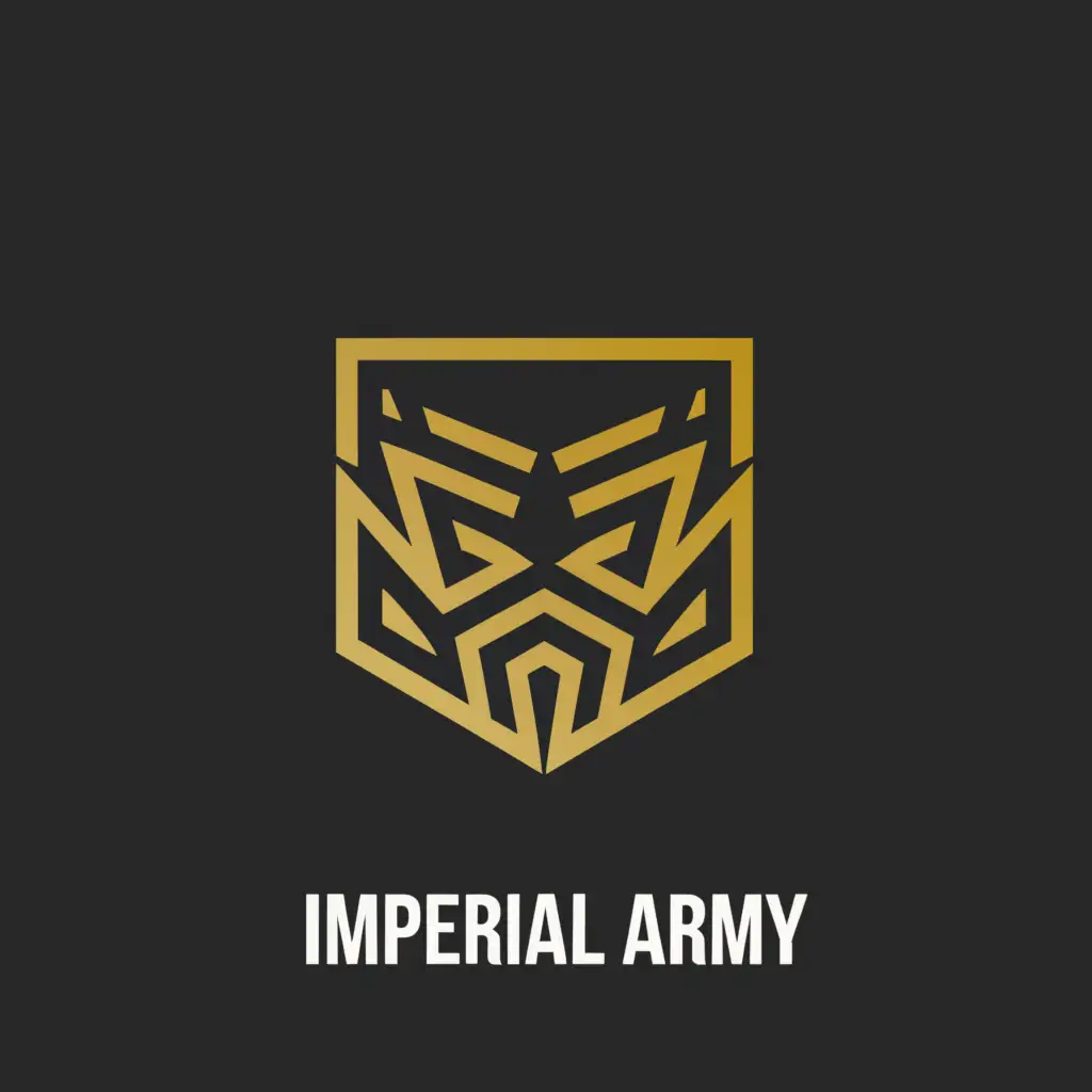 a logo design,with the text "Imperial Army", main symbol:Iron,Moderate,be used in Technology industry,clear background