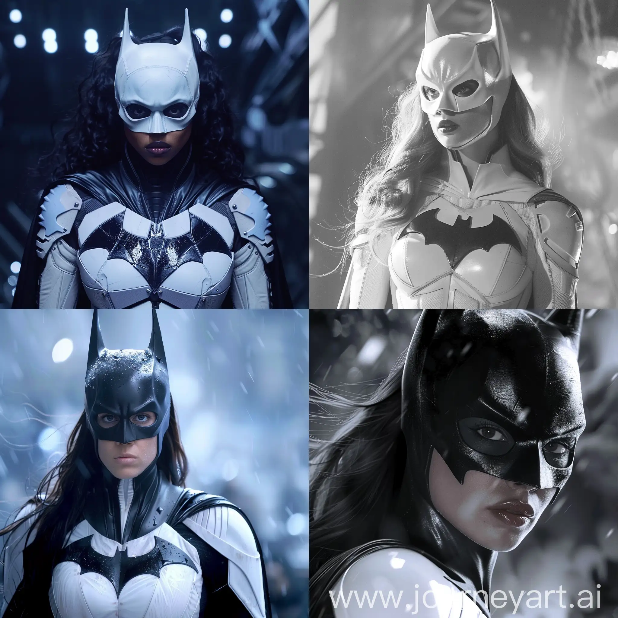 Batgirl-Cosplay-Portrait-Elegant-White-Costume-in-Cinematic-Style