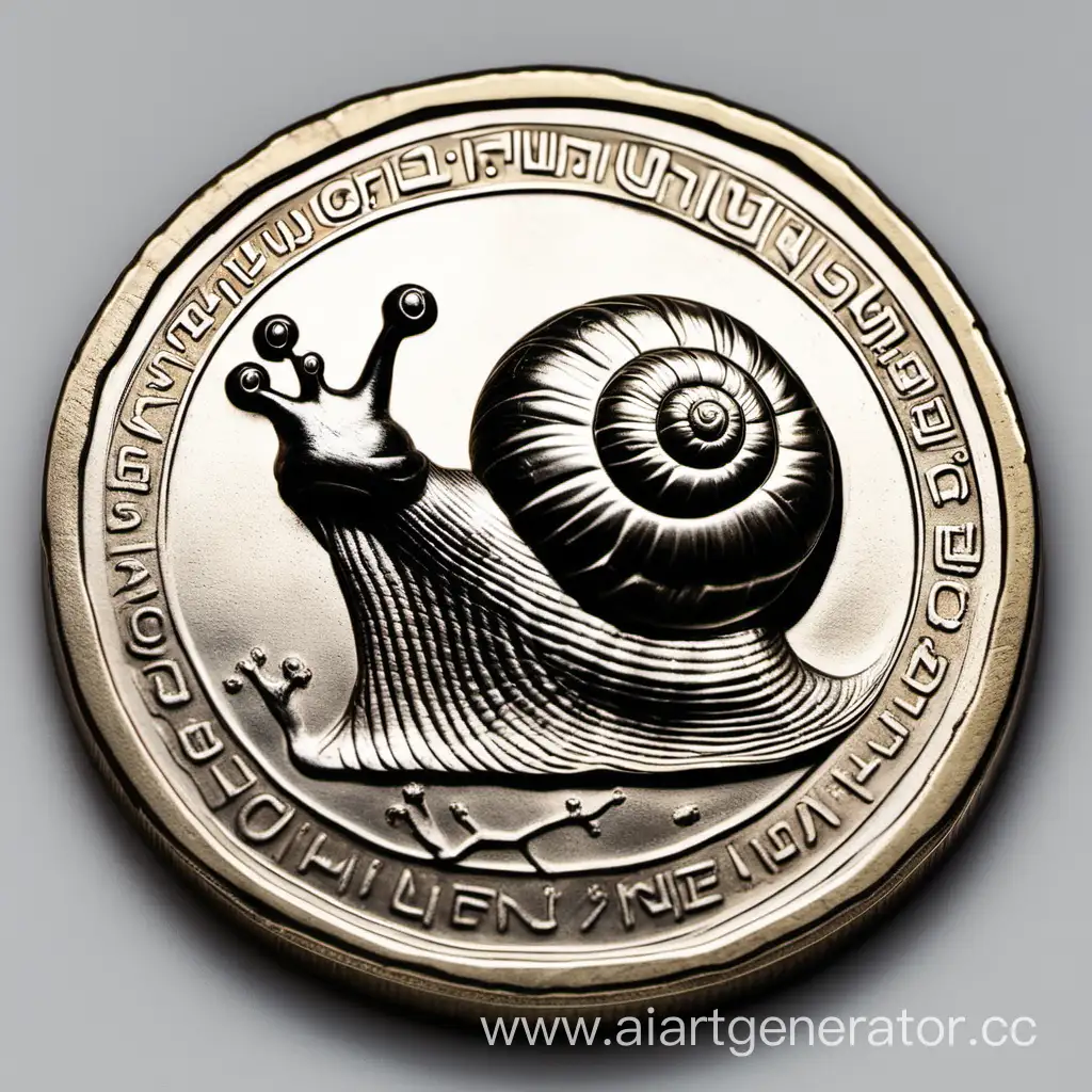 Монетка с изображением улитки
