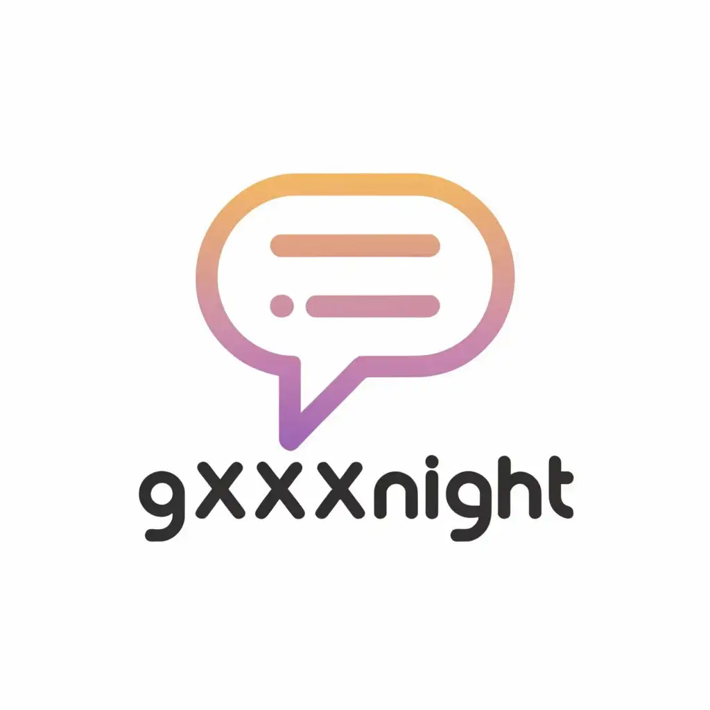 a logo design,with the text "gxxxnight", main symbol:chatrooms,Moderate,be used in Entertainment industry,clear background