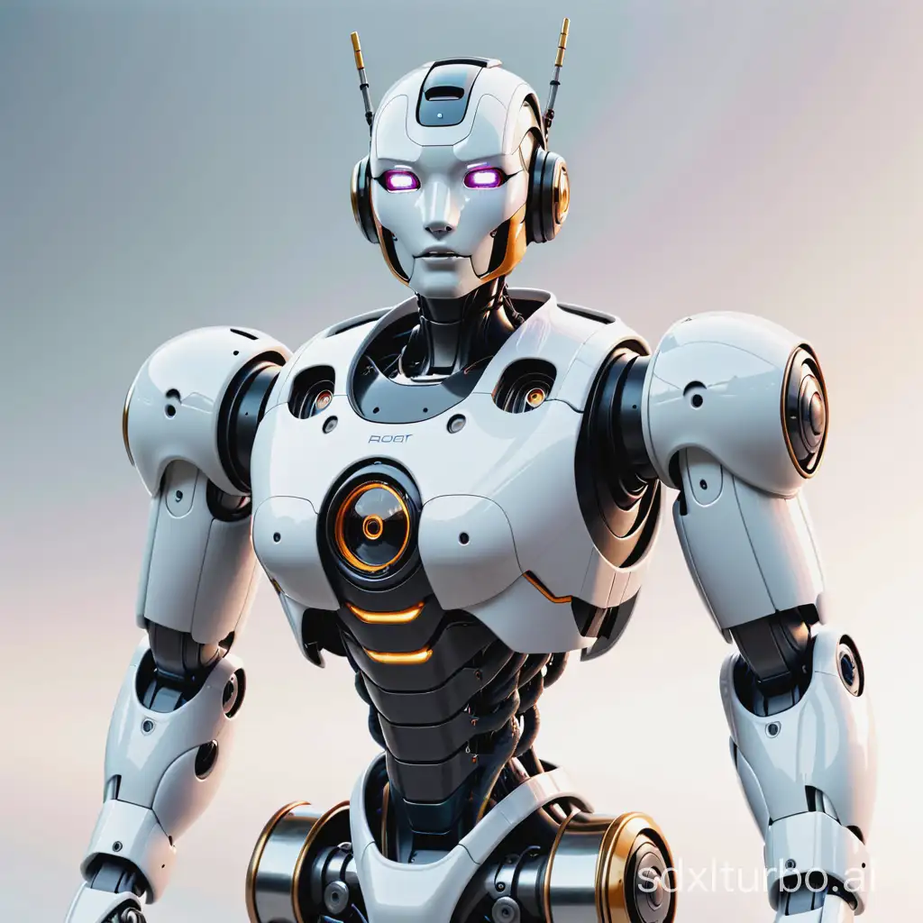 Futuristic-Robot-Standing-in-SciFi-Cityscape