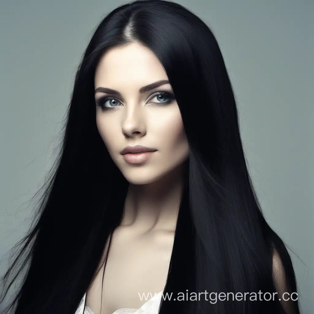 European-Girl-with-Long-Black-Hair