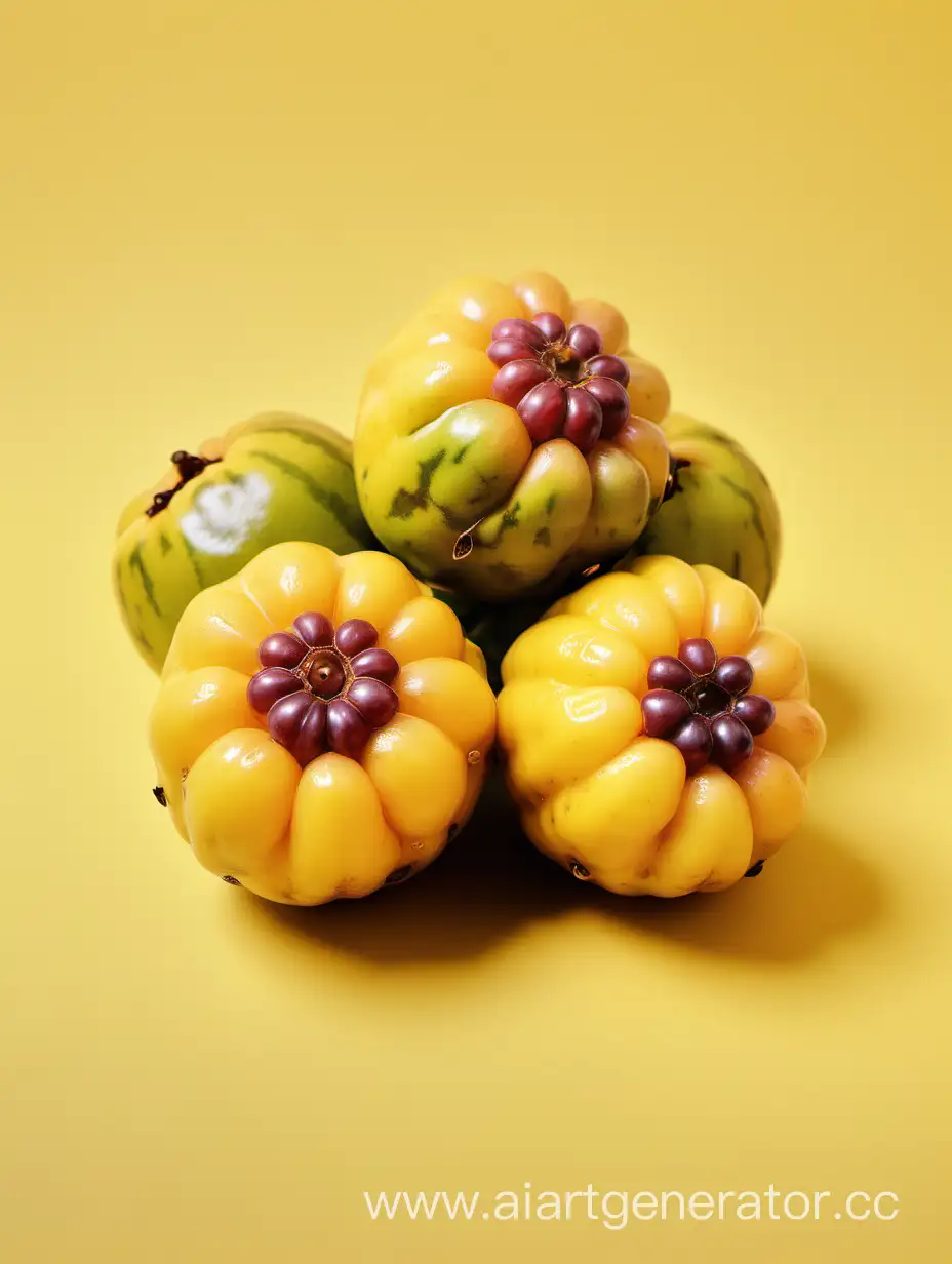Vibrant-Asam-Kumbang-Fruit-Against-Sunny-Yellow-Background