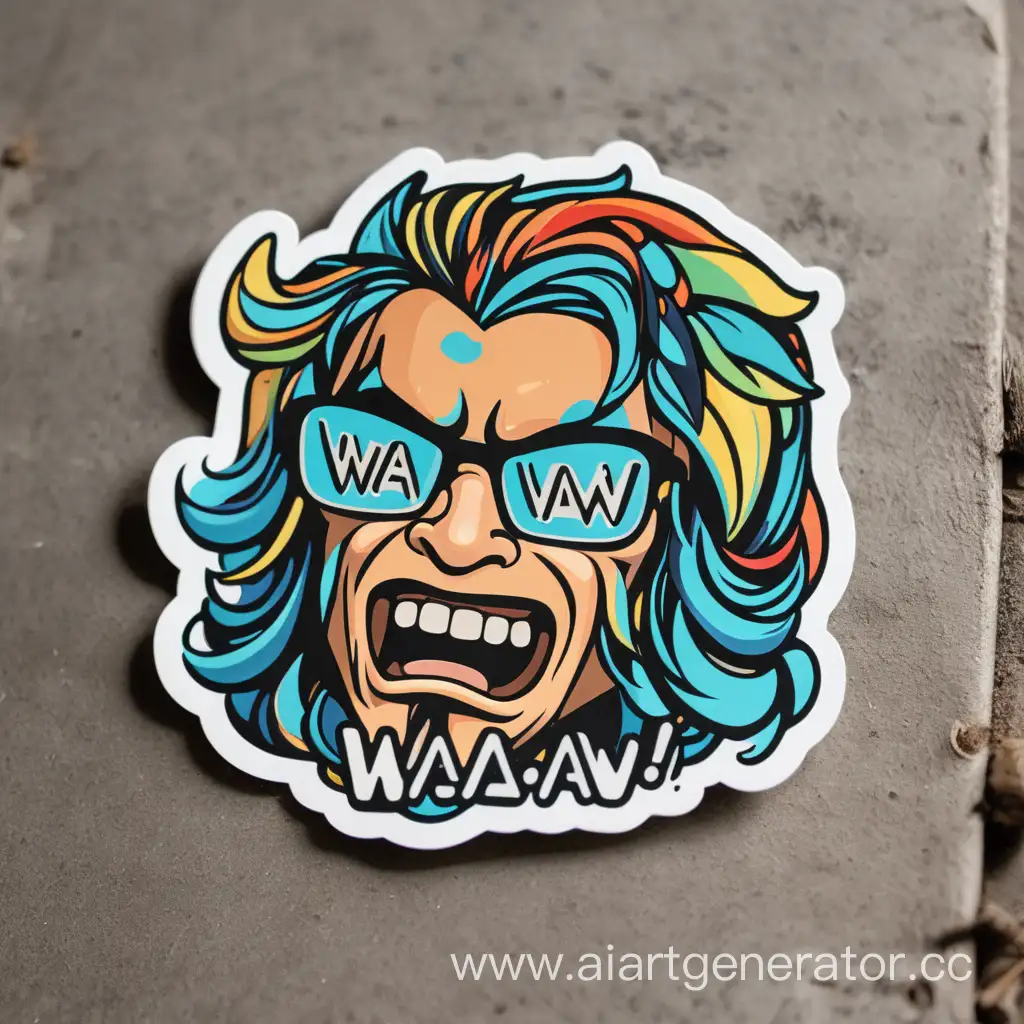 Unique Sticker "waaaw" 