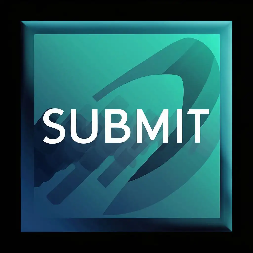 logo, a  that has SUBMIT in a square
 background 3d square button , the background edges should be bold with some border, with the text "SUBMIT", typography, be used in Legal industry